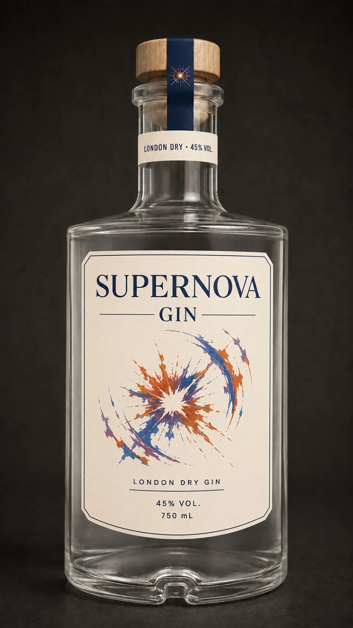 Garrafa de Supernova Gin, London Dry 45% vol.